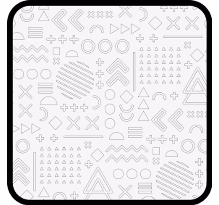 Coasters with abstract geometric patterns - TenStickers