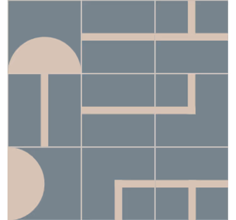 Modern coasters with curved geometric design - TenStickers