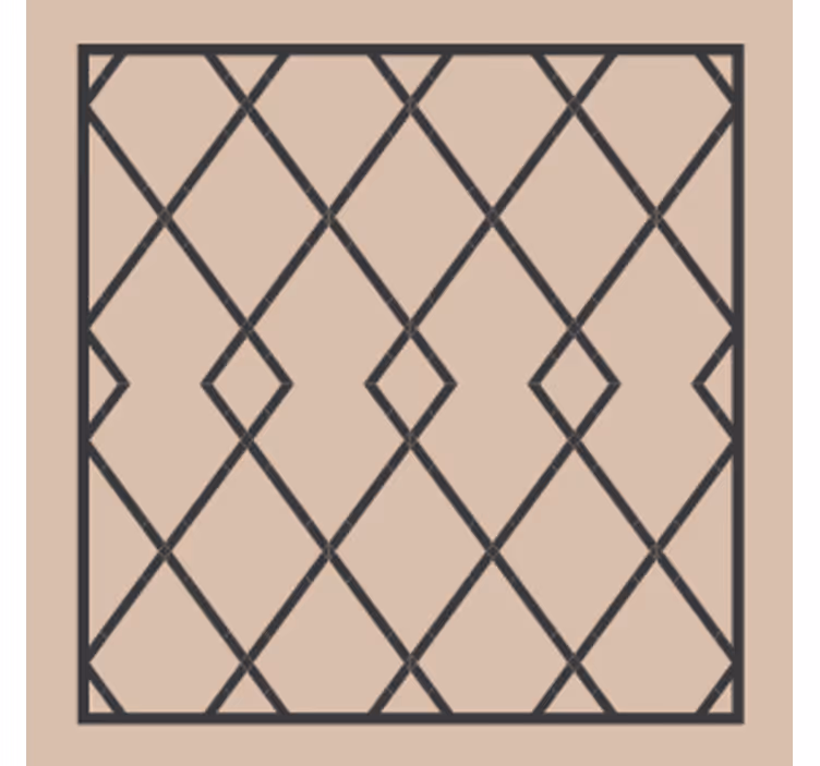 Geometric beige diamond pattern more coasters - TenStickers
