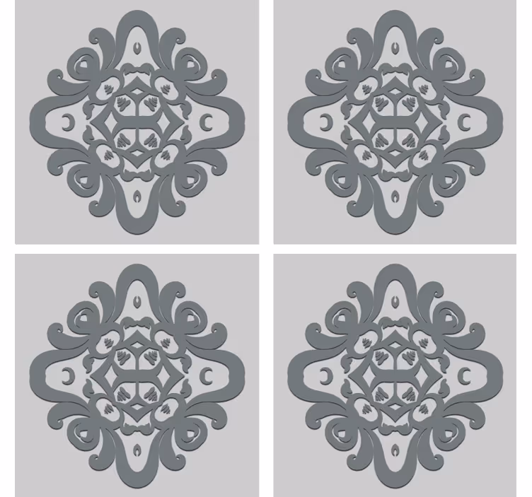 Coasters with intricate pattern design - TenStickers