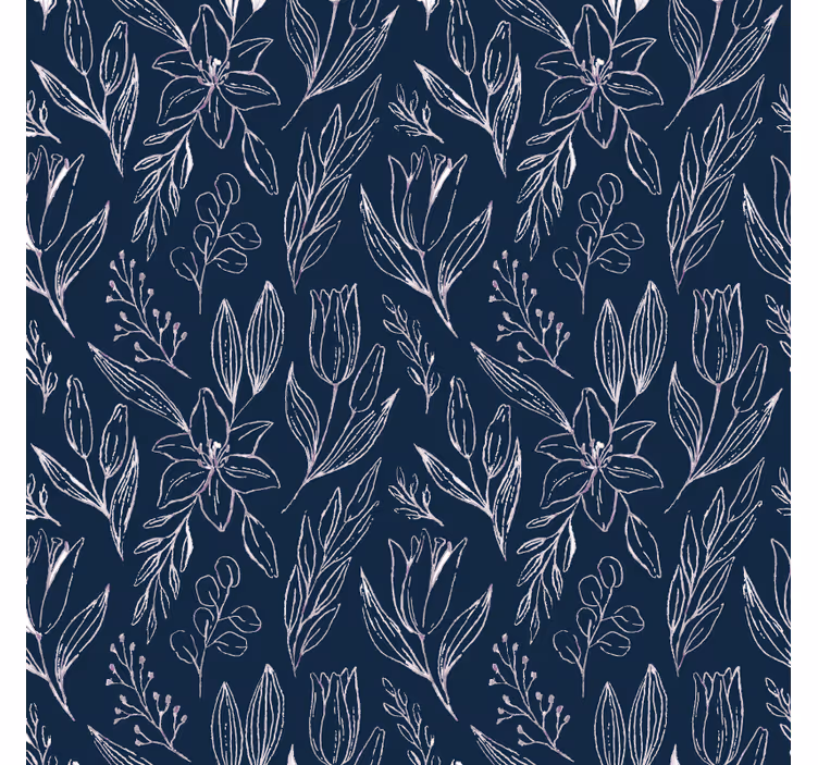 Coasters with floral pattern design - TenStickers