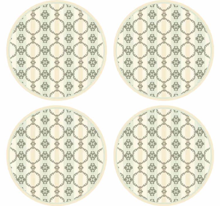 Coasters with intricate circular designs - TenStickers