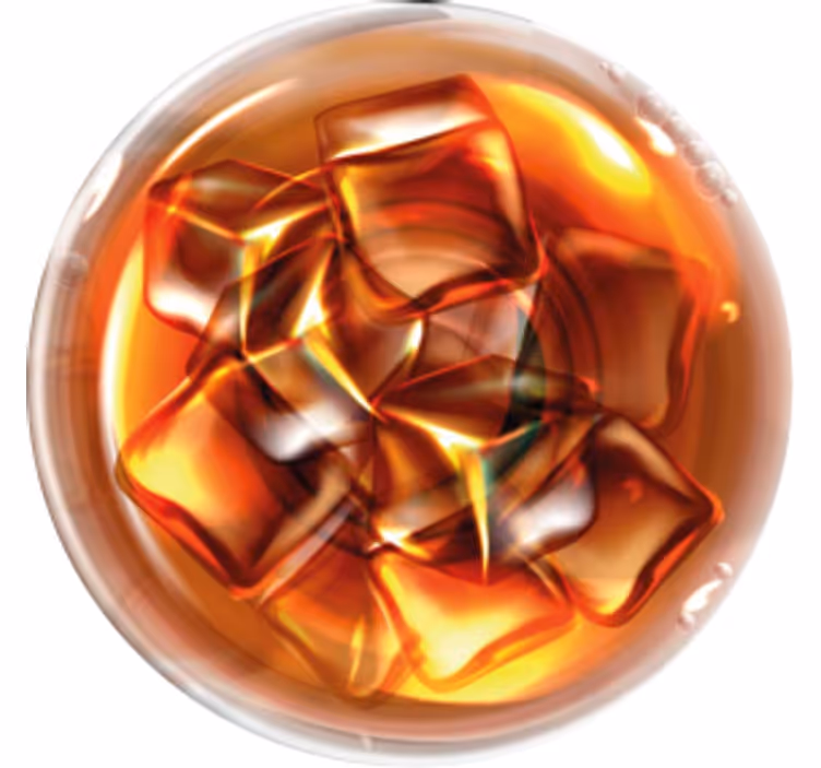 Whisky glass texture drink coasters - TenStickers