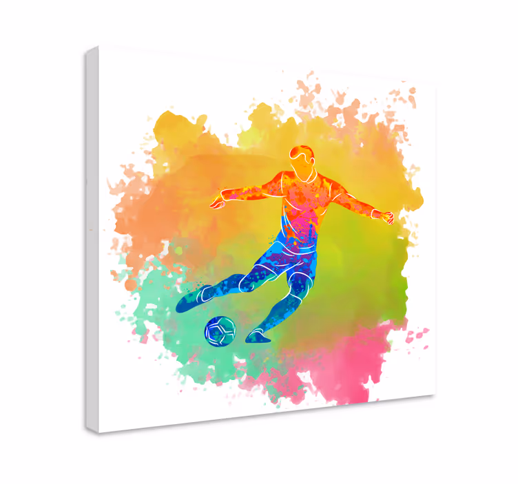 Dynamic Soccer Action sports canvas art - TenStickers