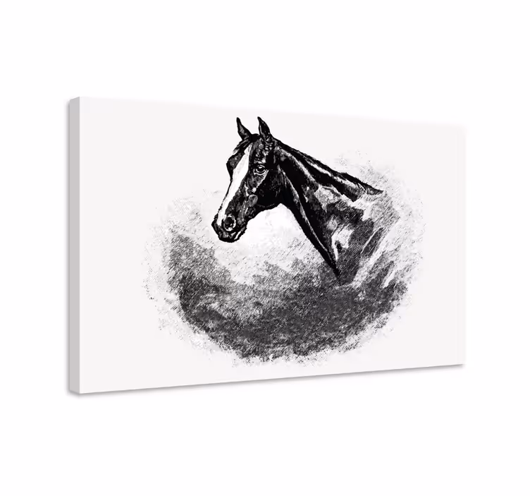 Horse wall art graphite horses decor - TenStickers
