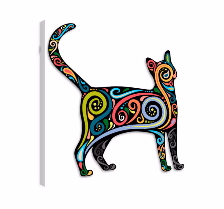 Cat wall art decorative cat vinyl sticker - TenStickers