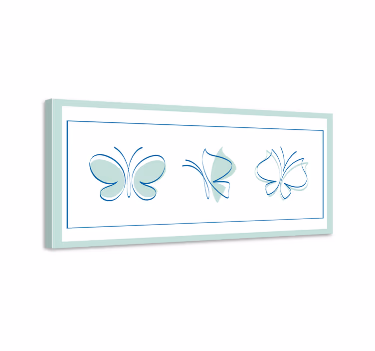 Butterfly canvas silhouetted tile butterflies - TenStickers
