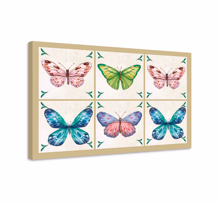Butterfly canvas with butterfly tiles design - TenStickers