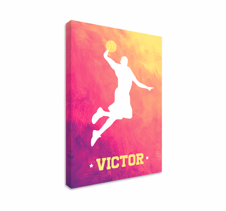 Silhouette Slam Dunk sports canvas art - TenStickers
