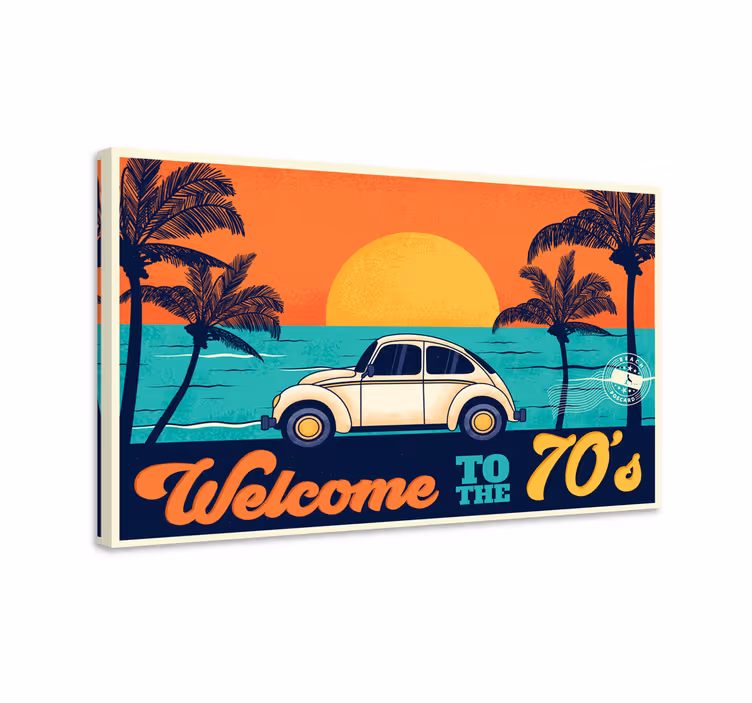 Welcome to 70's retro canvas art - TenStickers