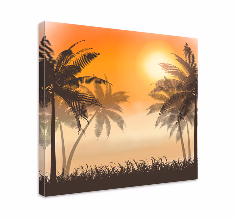 Landscape canvas tropical sunset atmosphere - TenStickers
