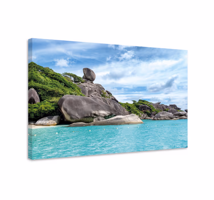 Landscape canvas rocky island perspective - TenStickers