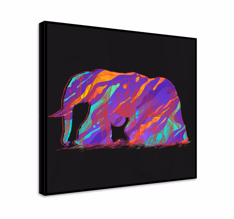 Elephant wallart elephant silhouette artwork - TenStickers