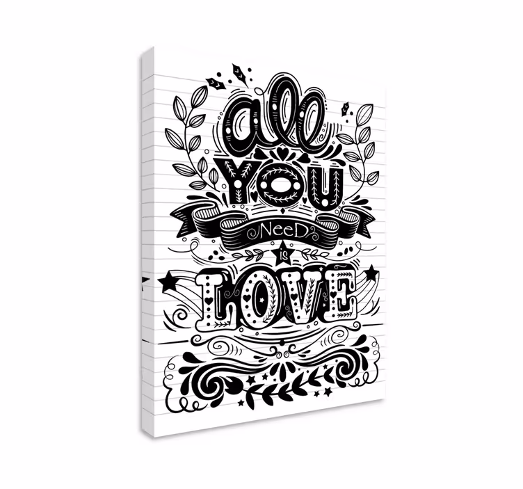 Love phrase motivational canvas art - TenStickers