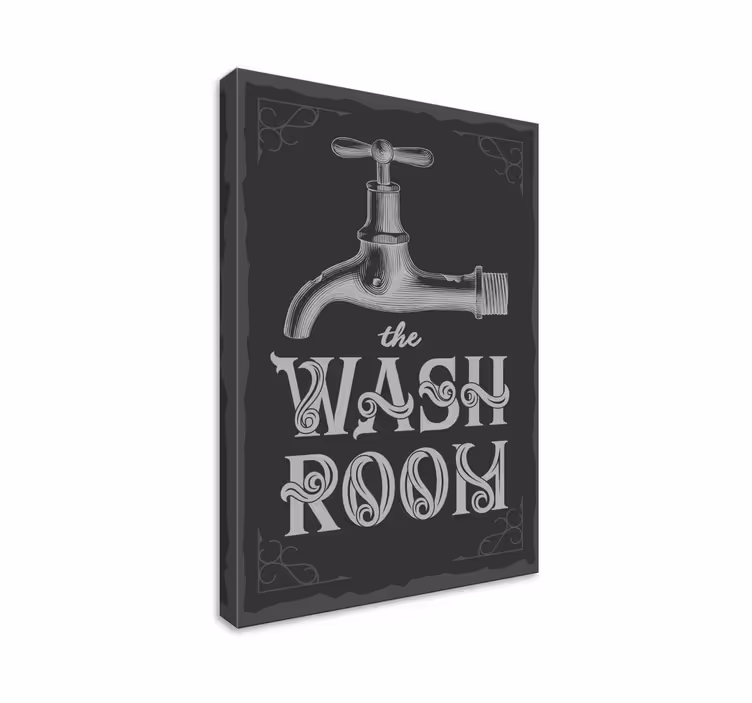 Wash room Bathroom canvas art - TenStickers