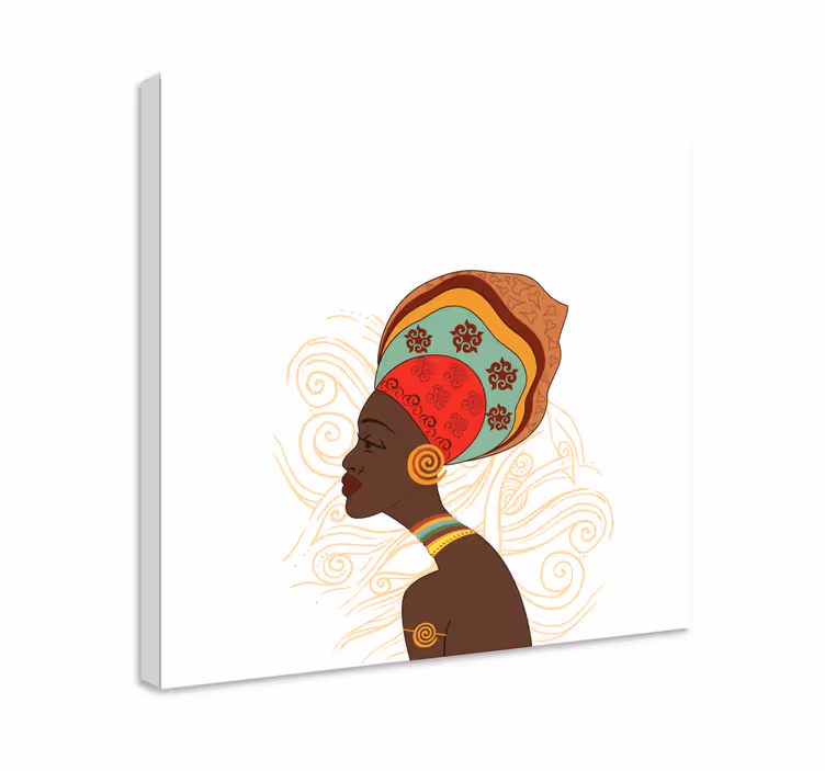 People canvas elegant african silhouette art - TenStickers