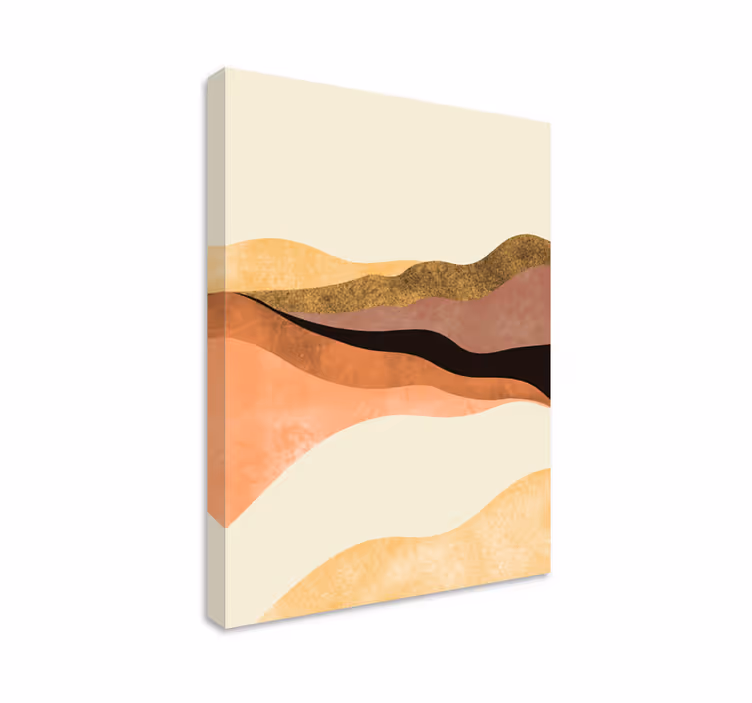 Abstract wall art 1 gentle waves flowing - TenStickers
