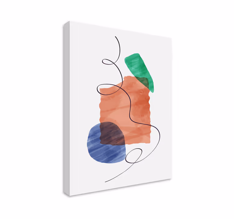 Modern canvas art abstract forms composition - TenStickers