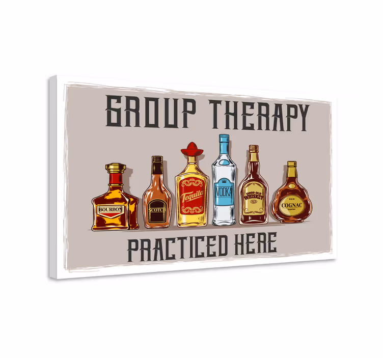 Restaurant canvas bottles of spirits - TenStickers