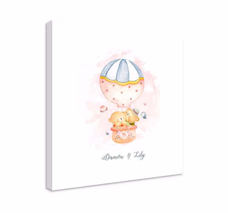 Cocktail canvas balloons and bears - TenStickers
