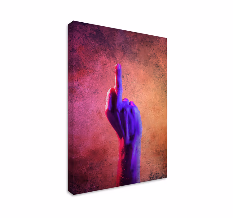 Juvenil f*ck you teen canvas prints - TenStickers