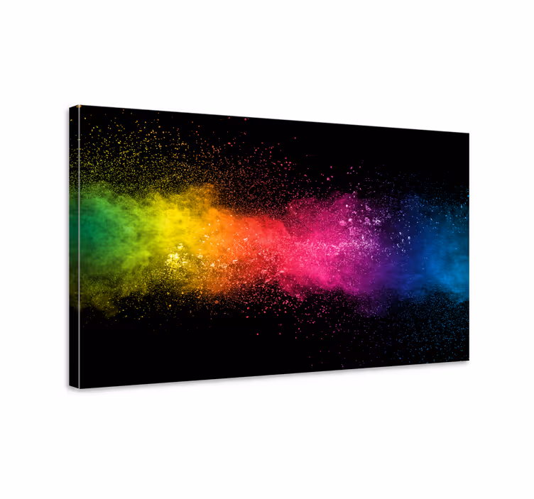Multicolor splash abstract canvas wall art - TenStickers