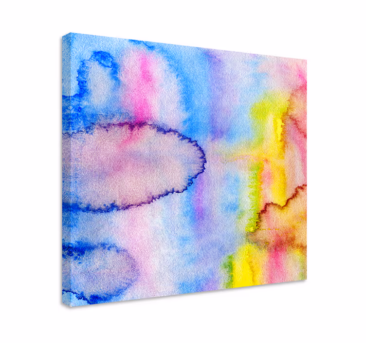 Abstract wall art 1 colorful watercolor mixes - TenStickers