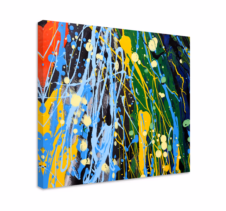 Art rainbow color splash canvas art print - TenStickers