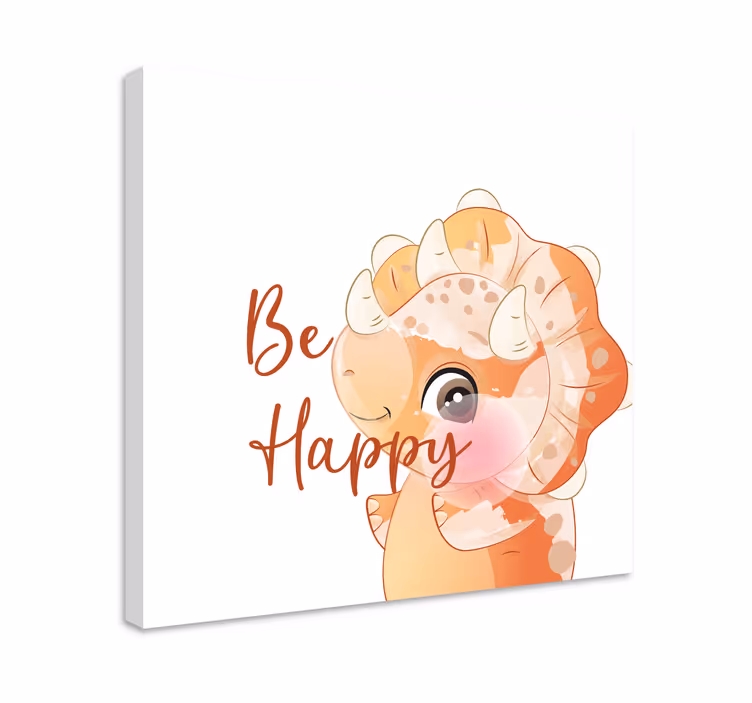 Dinosaur be happy nordic art prints - TenStickers