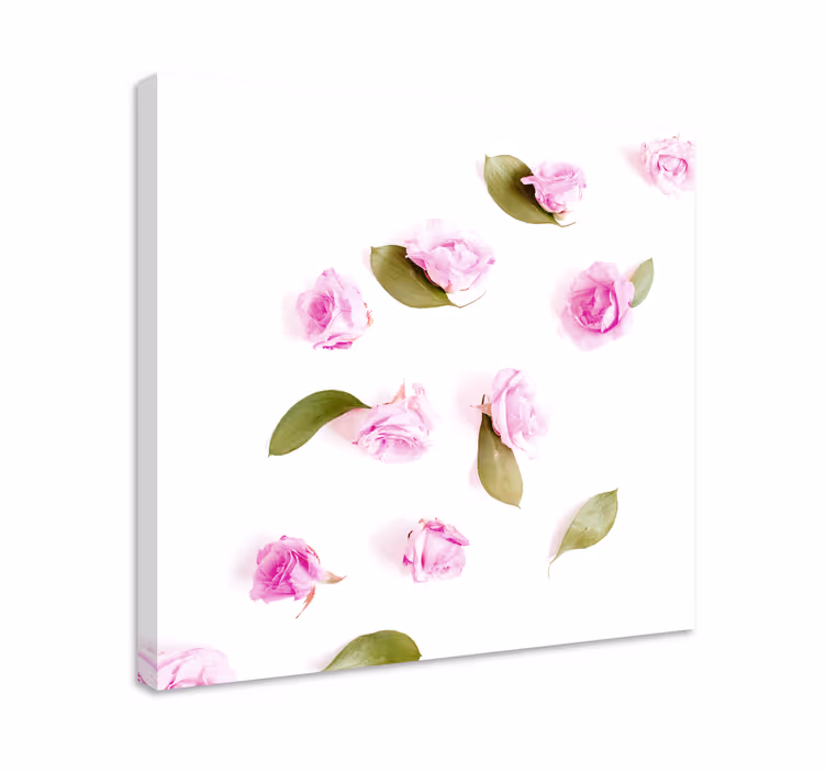 Gentle composition of pink roses flower canvas - TenStickers