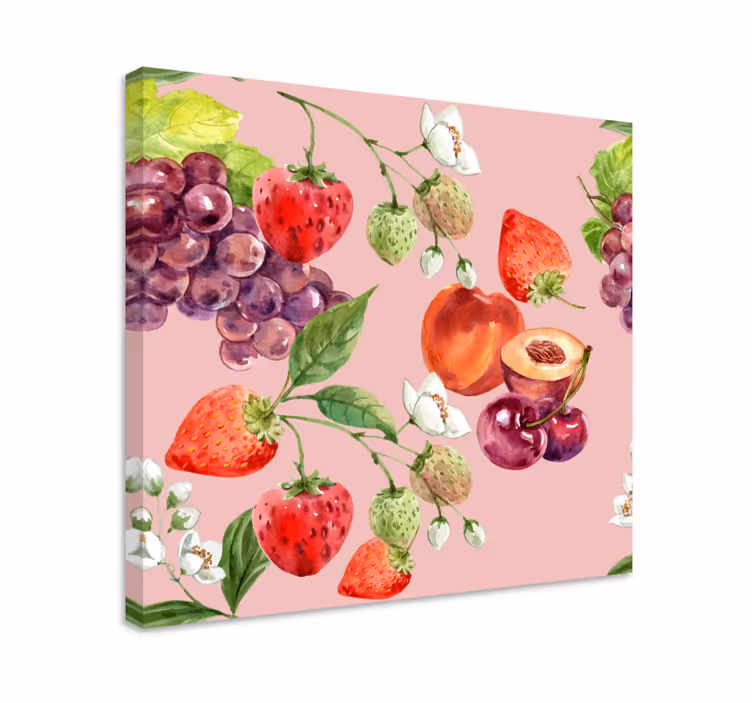 Fruit canvas wall art fresh fruit arrangement - TenStickers