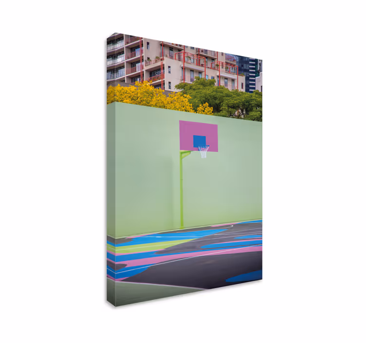 Basketball half court home canvas prints - TenStickers