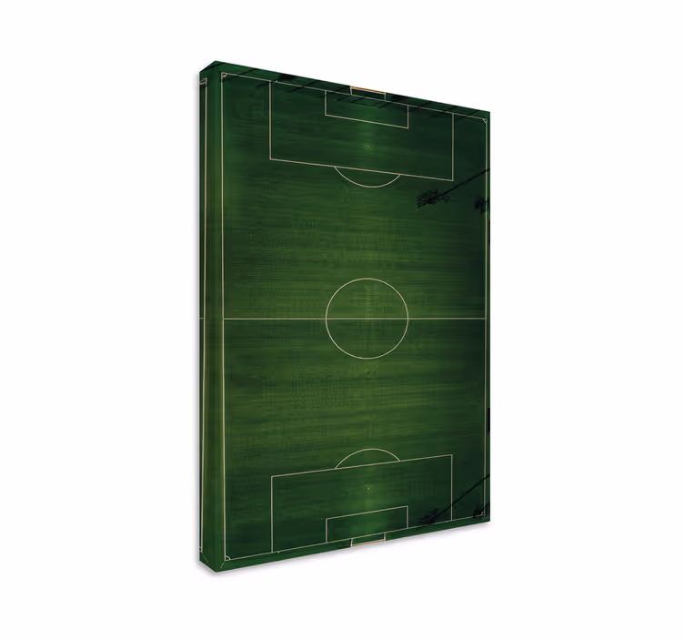 Sports canvas art soccer field aerial view - TenStickers