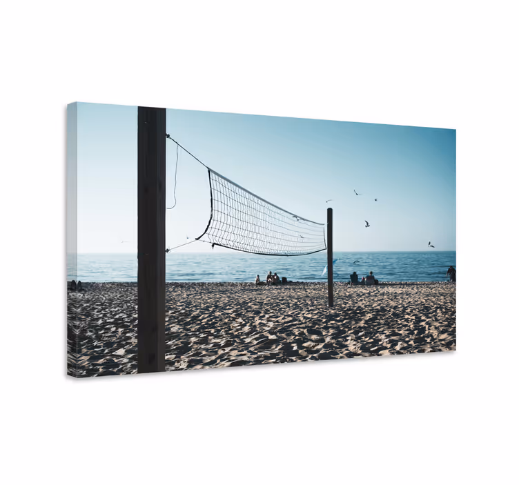 Beach Volleyball Scene sports canvas art - TenStickers