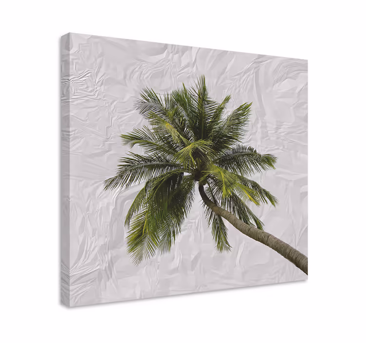 Flowers canvas tall palm leaf - TenStickers