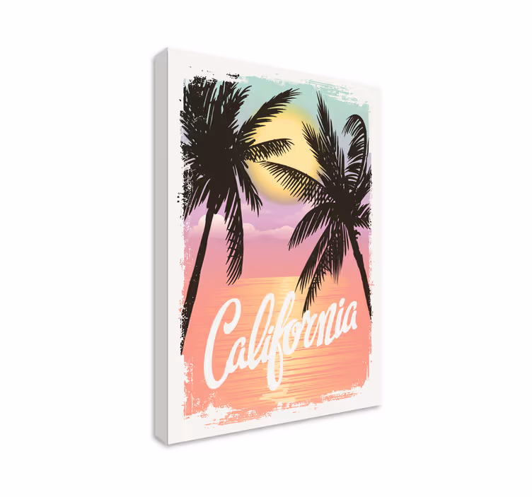 Cityscape wall art californian sunset atmosphere - TenStickers