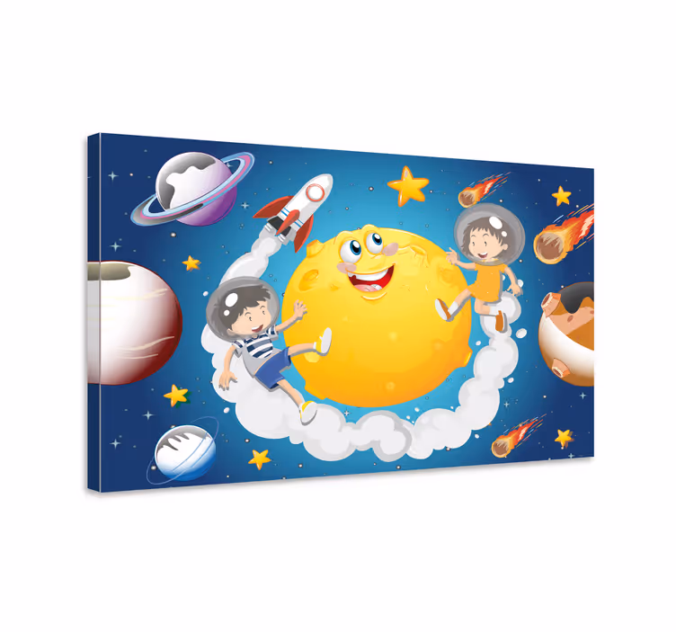 Nursery canvas space adventure delight - TenStickers