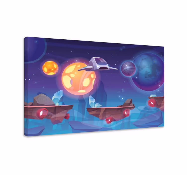 Videgoames canvas space adventure artwork - TenStickers