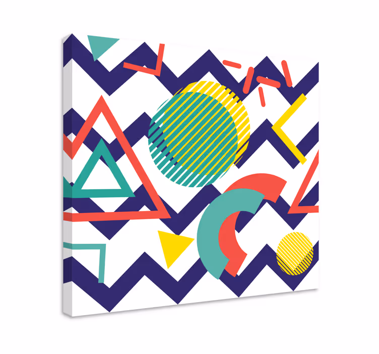 Geometric canvas of dynamic geometric shapes - TenStickers
