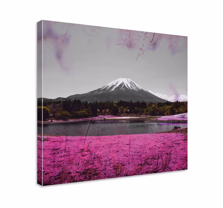 Landscape canvas mount fuji reflection canvas - TenStickers