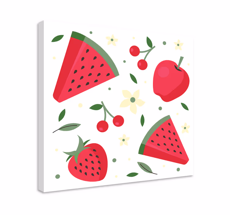 Fruit canvas wall art refreshing fruit delight - TenStickers