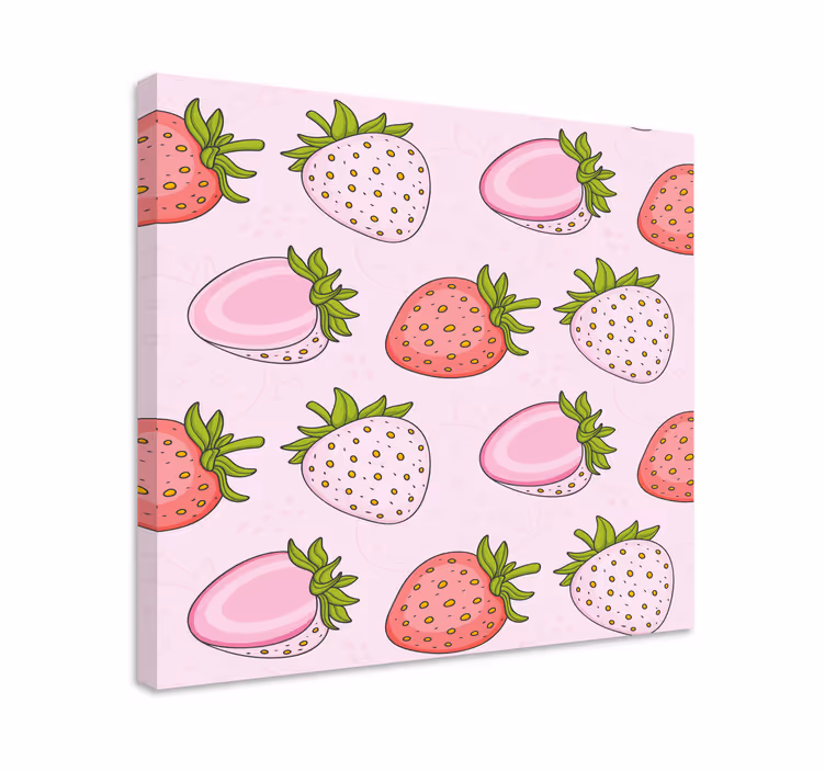 Fruit canvas wall art strawberry delight - TenStickers