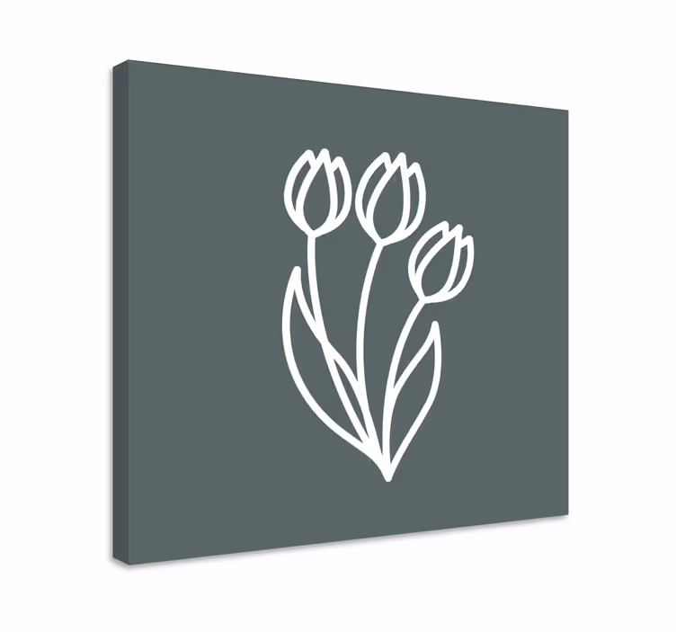 Flowers canvas stylized tulip arrangement - TenStickers