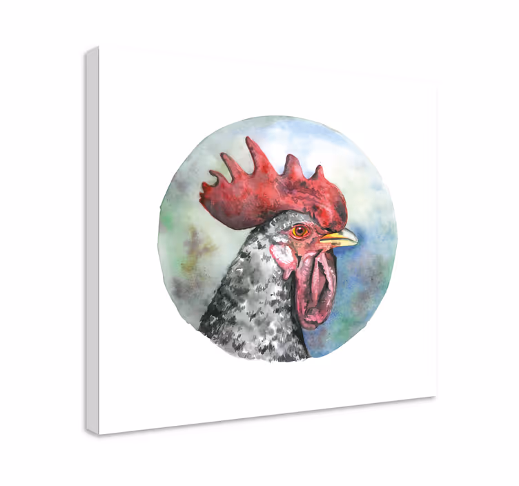 Bird canvas wall art rooster portrait print - TenStickers