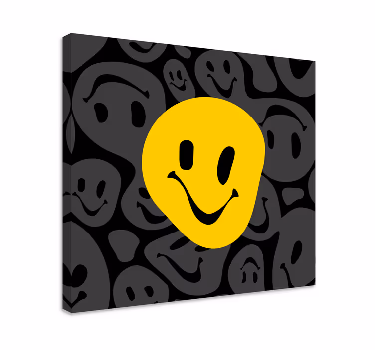 Happy Smiley Face canvas print - TenStickers