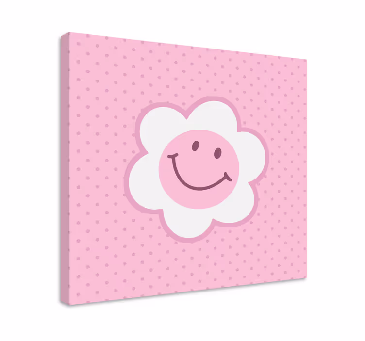 Stag canvas smiling flower face - TenStickers