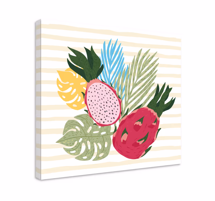 Tropical fruit arrangement fruit canvas wall art - TenStickers