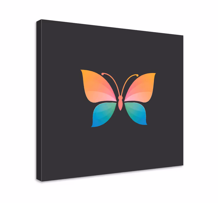 Butterfly canvas vibrant butterfly display - TenStickers
