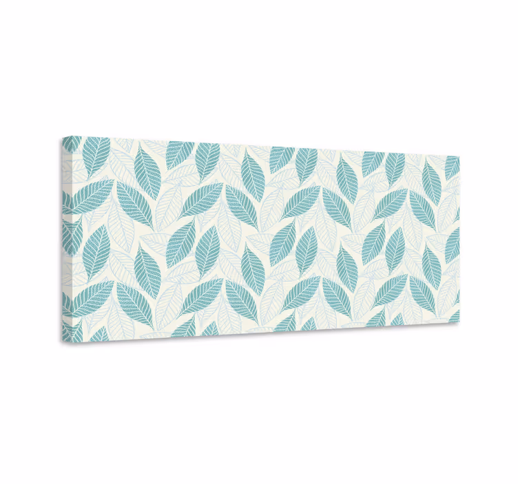 Flowers canvas delicate leaf design - TenStickers