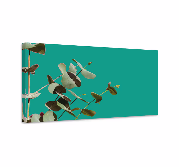 Flowers canvas eucalyptus leaf display - TenStickers